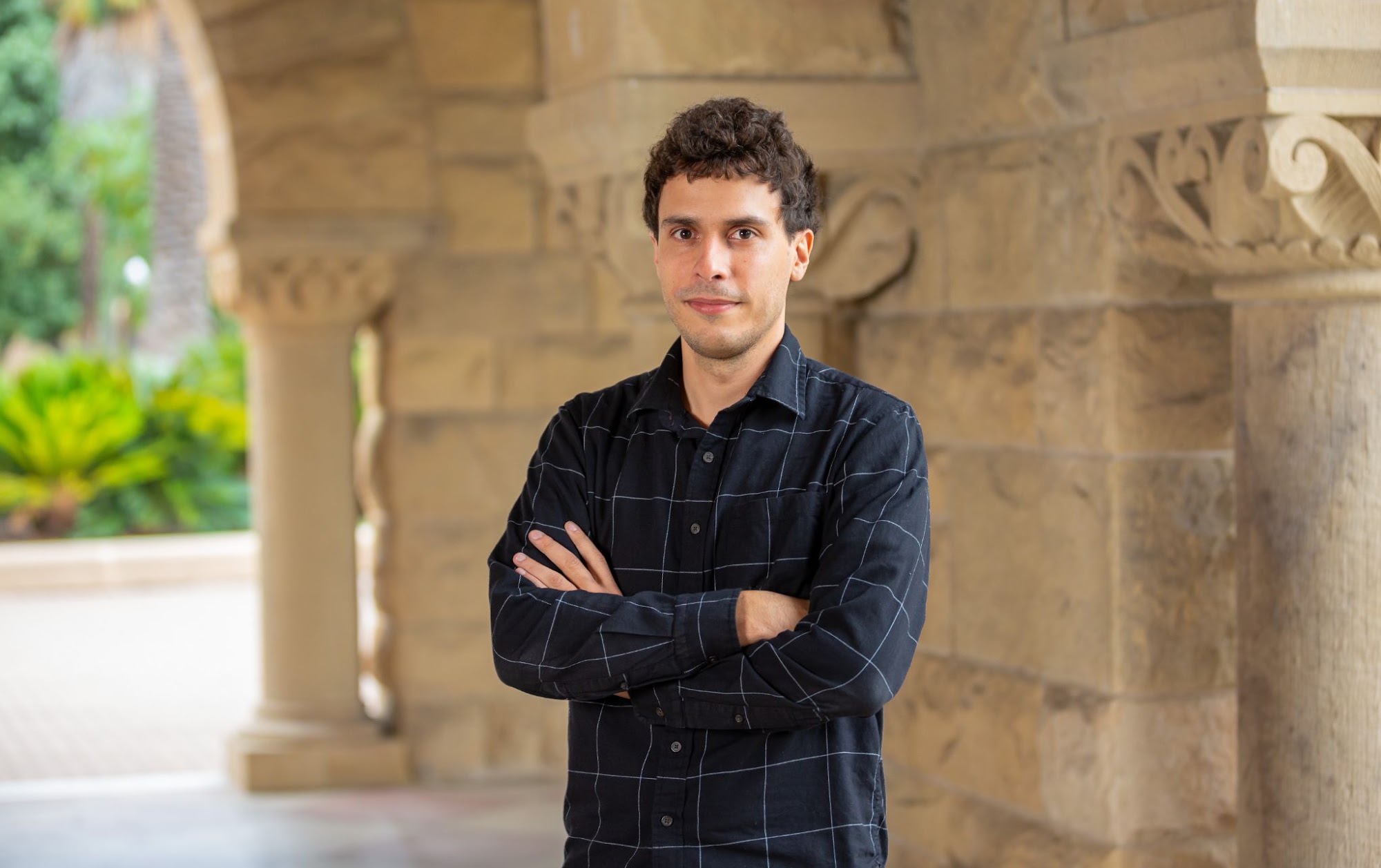Dominik Rothenhäusler in the Stanford arcade